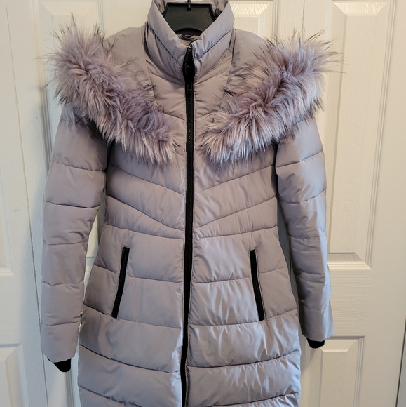 Reitmans Jackets & Blazers - Light Grey Puffer Parka Jacket